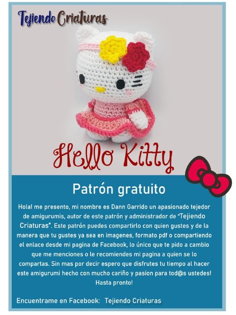 Hello Kitty Amigurumi, Hello Kitty Crochet, Toy Story Buzz, Amigurumi Tutorial, Document Sharing, Crochet Toys, Free Apps, Crochet Amigurumi, Crochet Projects