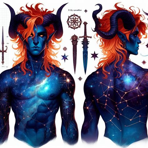 Demon Character, Celestial Beings, Ancient Gods, Creepypasta Oc, Star Child, Anime Demon Boy, Gothic Fantasy Art, Creative Drawing Prompts, Male Character