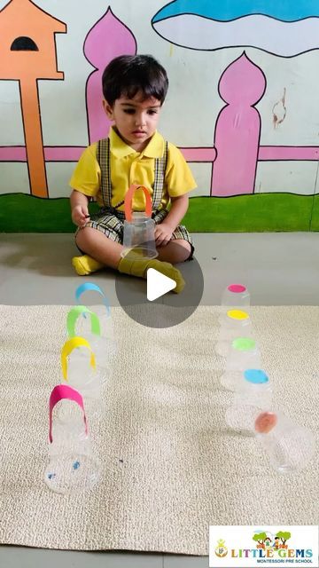 3yearsold Activity, Colour Matching Activities, Concentration Activities, Coordination Activities, Matching Activities, Montessori Preschool, Colour Matching, Matching Activity, Gross Motor Skills