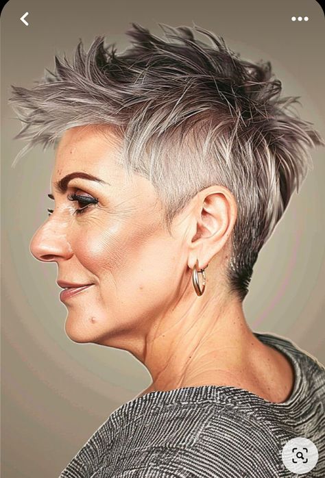 Long Undercut, Fine Hair Pixie Cut, Short Punk Hair, Black Mullet, Long Hairstyles For Women, Short Spiky Haircuts, Modern Short Hairstyles, Short Spiked Hair, Funky Short Hair