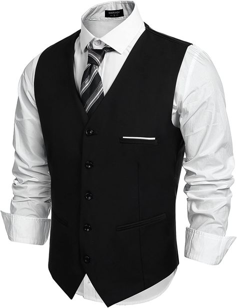 Casual Suit Vest, Dress Suit Vest, Business Suit Vest, Mens Dress Vests, Mens Casual Suits, Men's Business Suits, Half Jacket, Slim Blazer, Fashion Formal