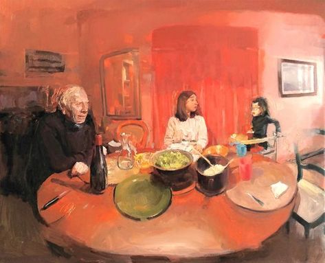 Around The Table Art, Dinner Table Painting, Ilya Gefter, Pi Art, Ap Drawing, A Level Art Sketchbook, Art Folder, Painting Inspo, A Level Art