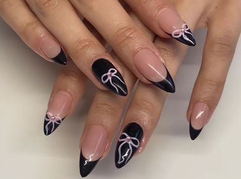 Home / X Blackpink Nails, Ribbon Nails, Black Press On Nails, Custom Nails, Punk Nails, Summery Nails, Girly Acrylic Nails, Simple Acrylic Nails, Nail Art Ideas