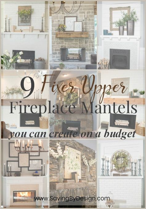 Fireplace Mantel Decor Ideas, Fixer Upper Fireplace, Farmhouse Fireplace Mantel, Living Room Ideas With Fireplace, Fixer Upper Living Room, Design Camino, Christmas Fireplace Mantels, Rustic Fireplace Mantels, Mantel Decor Ideas