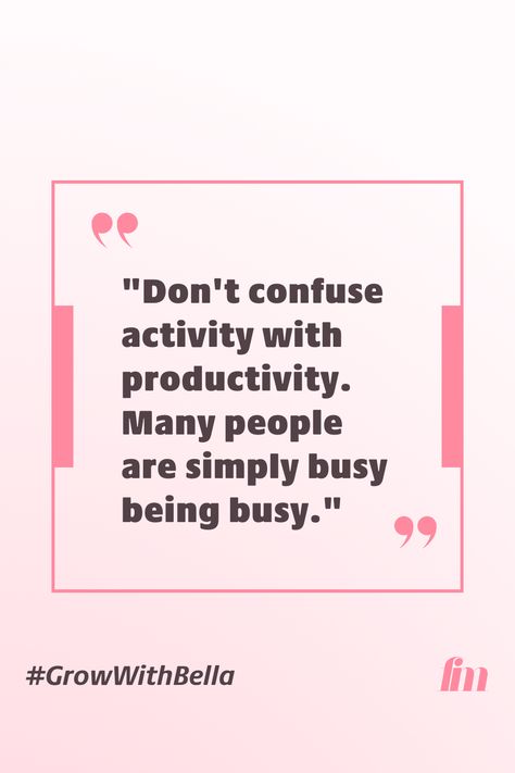 Productivity vs. Being Busy: Know the Difference - Motivational Quote and Productivity Tips Productive Quotes, How To Focus, Work Smarter Not Harder, Productivity Quotes, Smarter Not Harder, Productivity Hacks, Quote Board, Time Management Tips, Real Results