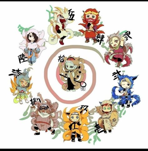 Tailed Beasts Naruto, Tailed Beasts, Naruto Mignon, Naruto Shippudden, Naruto Gaara, Manga Naruto, Naruto Fan Art, Naruto Sasuke Sakura, Naruto Shippuden Characters