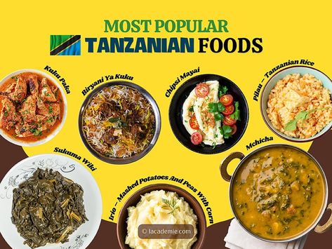 Tanzanian Food, Tanzania Food, Dessert Food, Food Board, African Food, Biryani, East Africa, Food Guide, Food Cooking