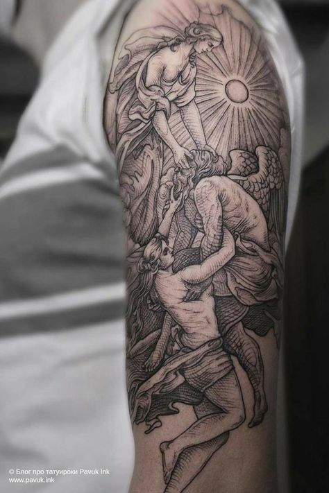 Mosaic Tattoo, Dante And Virgil, Apollo Tattoo, Mens Body Tattoos, Trippy Tattoo, Etching Tattoo, Medieval Tattoo, Engraving Tattoo, William Adolphe