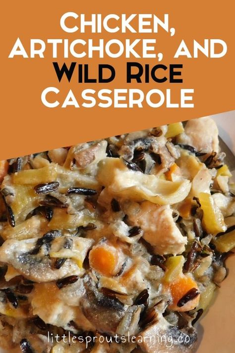 Wild rice is so different and interesting. I wanted to create a new kind of meal with it, so I came up with this creamy chicken, artichoke, and wild rice casserole and it is amazing! #chickenandwildrice Chicken And Wild Rice Salad, Chicken Wild Rice Casserole, Pasta Casseroles, Chicken Artichoke, Wild Rice Recipes, Wild Rice Casserole, Chicken Casseroles, Healty Dinner, Dinner Leftovers