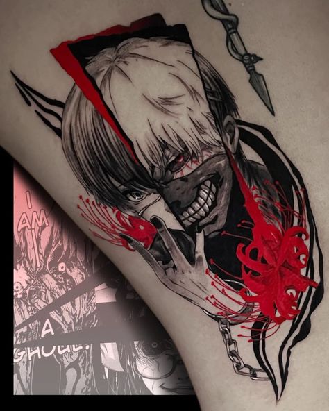 #1🏆ANIME TATTOO PAGE on Instagram: “#tokyoghoul tattoo done by @stoneartmtl To submit your work use the tag #animemasterink And don't forget to share our page too!…” Trust Tattoo, Manga Tattoo, Anime Tattoo, Tokyo Ghoul Kaneki, Ink Artwork, Dream Tattoos, Anime Tattoos, Tattoo Stencils, All Tattoos