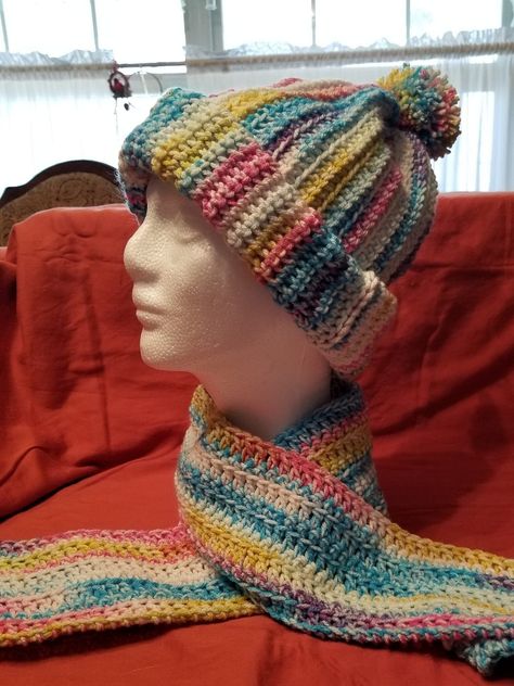 Women's Flapper Girl Hat and  Scarf Set Beanie And Scarf Outfit, Stripped Beanie, Hat And Scarf Set, Scarf Outfit, Flapper Girl, Cozy Hat, Hat And Scarf Sets, Tech Pack, Hat And Scarf