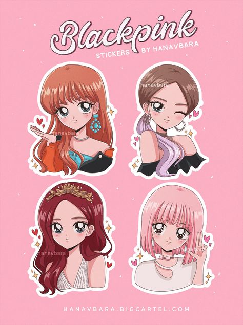 🌸 on Twitter: "blackpink stickers ✨💄… " Wallpapers, Twitter, Hair, Anime, Black