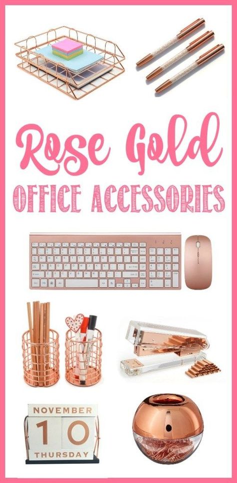 Rose Gold Office Accessories,Rose Gold Office, Rose Gold Office Essentials Gold Office Accessories, Gold Office Supplies, Rose Gold Rooms, Gold Desk Accessories, Rose Gold Office, Rose Gold Bedroom, Gold Home Accessories, Gold Office, Gold Desk