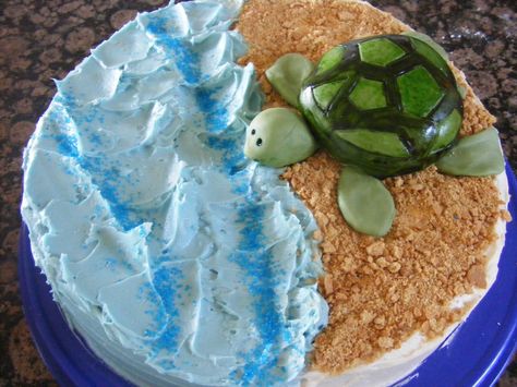 turtle cake ideas | The Purple Door Kitchen: Sea Turtle Cake Turtle Cakes, Favorites Party, Sea Turtle Cake, Turtle Birthday Cake, Turtle Birthday Parties, Turtle Time, Sweet Surrender, Turtle Cake, Sea Cakes