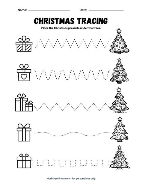 Christmas Tracing | Kindergarten Worksheets Christmas Tracing Worksheets Preschool, Christmas Fine Motor Preschool, Prekindergarten Worksheets, Tracing Kindergarten, Tracing Lines Worksheets, Christmas Tracing, Homeschooling Activities, Learning Journal, Kids Handwriting Practice