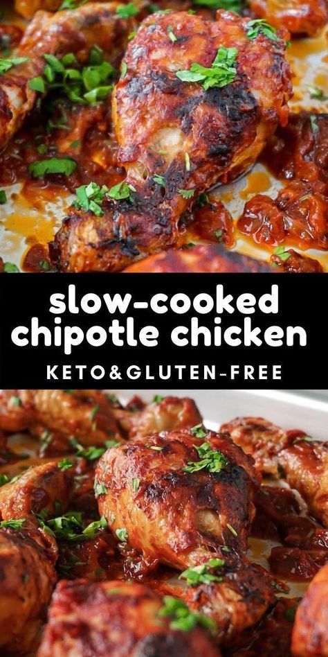 Chicken Leg Recipes, Slow Cooked Chicken, Chicken Drumstick Recipes, Drumstick Recipes, Keto Pizza, Chipotle Chicken, Chipotle Pepper, Perfect Keto, Chicken Drumsticks