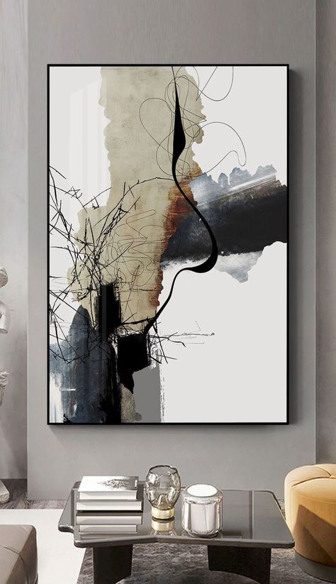 Fine Art Ideas, Art With Wallpaper, Abstract Art Ideas Acrylic, Neutral Abstract Paintings, Neutral Abstract Art, Gestural Painting, Abstract Art Painting Techniques, Canvas Art Quotes, Paintings Modern