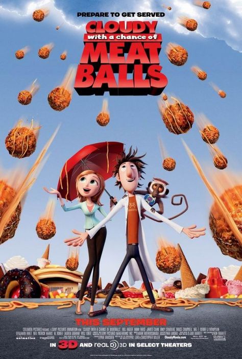 Very Funny. Cloudy Meatballs, Rain Food, Meatballs Movie, Flint Lockwood, Poster Animation, Wild Weather, Wallpaper Hp, Watch Movie, Animation Movie