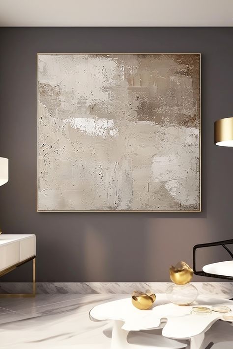 Original handmade abstract beige painting with textured layers and subtle color variations, perfect for modern minimalist wall decor Beige Painting, Beige Wall Art, Neutral Wall Decor, Beige Wall, Beige Walls, Summer Projects, Unique Paintings, Wall Decor For Living Room, Textured Artwork