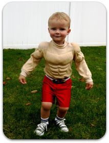 DIY_Toddler_Strong_Man_Costume Strong Man Costume, Strong Man, Muscle Man, Toddler Costumes, Diy Valentines Crafts, Creative Valentines, Costume Diy, Muscle Men, Valentines Diy