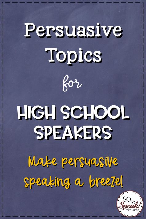 Persuasive speaking is a great way to introduce your students to logic, persuasive appeals, and logical fallacies. These are all ideas that are crucial to an excellent language arts education! Finding good topics is one of the struggles when teaching persuasive speeches. #sotospeak #persuasion #debate #topics #proposition #speech #ELA #languagearts Interesting Speech Topics, Speech Topics For Kids, Persuasive Speech Topics, Public Speaking Activities, Persuasive Essay Topics, Cause And Effect Essay, Debate Topics, Speech Topics, Speech And Debate