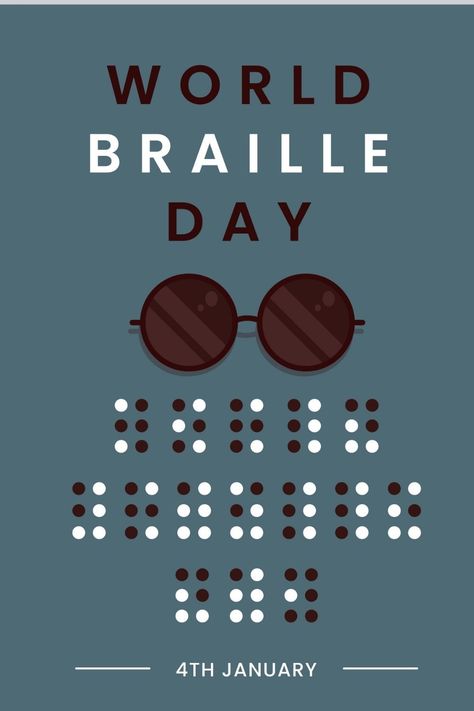 World Braille Day. World Braille Day Poster, World Braille Day, Alpha Bet, Shoe Poster, Smart Glass, International Day, Social Media Branding, Day Wishes, Post Design