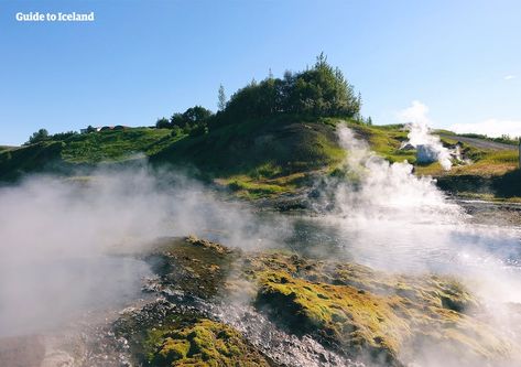 Natural hot springs (quieter than blue lagoon) Secret Lagoon Iceland, Most Beautiful Churches, Lagoon Iceland, The Blue Lagoon, Beautiful Churches, Southern Region, Hot Spring, Iceland Travel, Travel Info