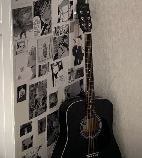 Acoustic Guitar, Guitar, Wall