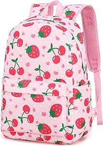 BTOOP Kids Backpack for Preschool Girls Strawberry Cherry Kindergarten Bookbag 15 inch Toddler Travel School Bag Fits Age 3-8 Preschool Girl, Cherry Fruit, Toddler Travel, Kids Backpack, Travel School, Kids Backpacks, School Bag, Age 3, Kindergarten