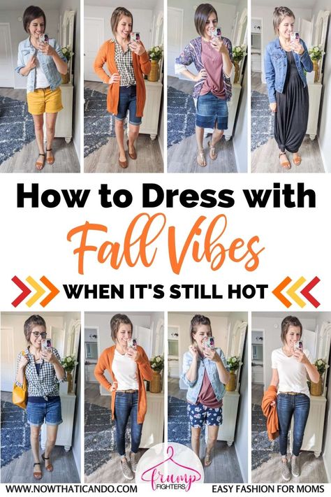 How To Dress For Fall When Its Hot Outside, Casual Summer Fall Transition Outfits, Summer To Fall Transition Outfits 2022, Summer To Fall Transition Outfits Work, Late Summer Early Fall Outfits, Transition Summer To Fall Outfits, Transition Outfits Summer To Fall, Late Summer Outfits Early Fall, Early Fall Outfits Late Summer