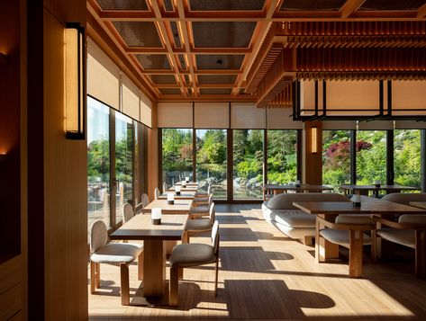 0.500 [RYOTEI] Interior Design Japanese, Brunswick House, Double House, Light Colored Wood, Vip Room, Japanese Landscape, Japanese Restaurant, Low Ceiling, Restaurant Interior