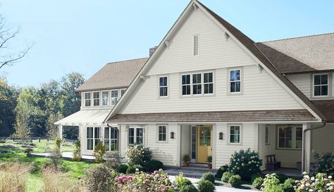 Benjamin Moore Exterior Paint Colors & Trends For 2023 -- Ring's End Benjamin Moore Exterior Paint Colors, Benjamin Moore Exterior Paint, Best Exterior House Paint, Exterior Siding Colors, Benjamin Moore Exterior, Boost Curb Appeal, Trending Paint Colors, Colonial Exterior, Popular Paint Colors