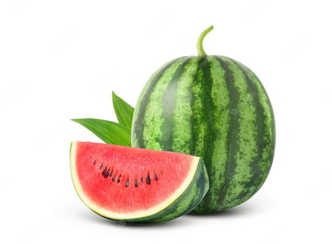 Premium Photo | Juicy watermelon with slices isolated on white background. Half Watermelon, Watermelon Photo, Coconut Juice, Juicy Watermelon, Watermelon Slice, Watermelon Slices, Premium Photo, Montessori, Watermelon