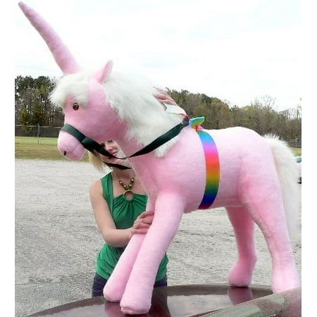 Extremely large giant sized stuffed Unicorn - 3 Feet Tall and 3 Feet Wide. Ships in a BIG box for maximum BIG impression impact. IMPORTANT: Pretty to look at and hold and cuddle, but NOT meant to be sat on or ridden on. Size: Jumbo.  Color: Pink. Big Stuffed Animals, Unicorn Land, Monkey Valentine, Stuffed Unicorn, Big Stuffed Animal, Unicorn Themed Birthday Party, Giant Teddy Bear, Unicorn Stuffed Animal, Basket Diy