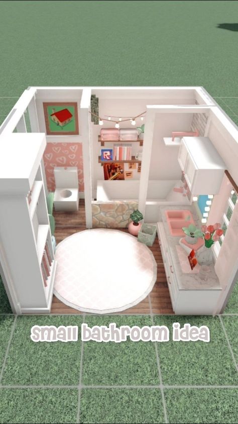 Blox Burg Tiny House Layout, 3x3 Living Room Ideas Bloxburg, Bloxburg Bathroom Ideas Small 3x3, 3x3 Bloxburg Bathrooms, 3x3 Bathroom Ideas Bloxburg, 2x3 Bathroom Bloxburg, Indie Rooms, Bloxburg Bathroom Ideas, Bloxburg Rooms