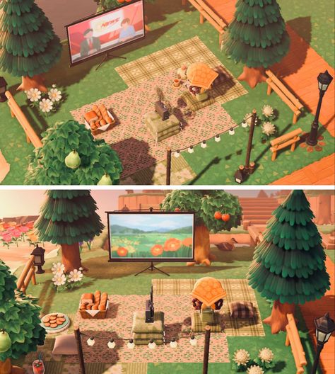 Acne Build Ideas, Acnh River Side Ideas, Animal Crossing Normcore Island, Acnh Diy Areas, Acnh Patio Ideas, Acnh Area Inspiration, Animal Crossing Lookout Ideas, Animal Crossings Layout Ideas, Acnh Grill Area