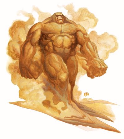 Sandstorm Art, Sand Golem, Creature Fantasy, Dark Sun, Fantasy Witch, D D Monsters, Cool Monsters, Dnd Monsters, Fantasy Beasts