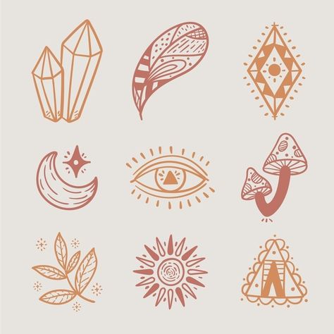 Clay Patterns, Boho Elements, Design Apps, Boho Frame, Eco Print, Summer 2025, Boho Aesthetic, Ethnic Patterns, Vector Hand