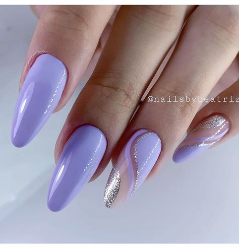 Subtle Nail Art, Diy Lace Ribbon Flowers, Subtle Nails, Elegant Nails, Nails Inspo, Best Acrylic Nails, Purple Nails, Nail Art Diy, Nails Ideas