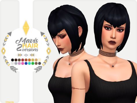 The Sims Resource: Mavis Dracula Hair by Nords  - Sims 4 Hairs - http://sims4hairs.com/the-sims-resource-mavis-dracula-hair-by-nords/ Dracula Hair, Sims 4 Cc Goth, Vampire Hair, Story Concepts, Sim4 Cc, Ts4 Hair, Mavis Dracula, Sims Packs, Pelo Sims