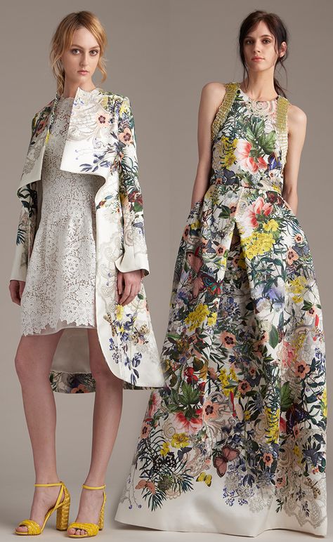 Monique Lhuillier Botanical Prints for Resort 2016 Botanical Dress, Floral Fashion, Monique Lhuillier, Floral Dresses, Botanical Print, Fashion Details, Botanical Prints, Beautiful Outfits, Runway Fashion