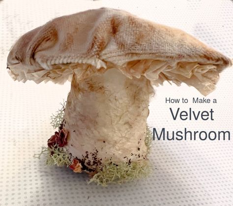 1A17416C-C849-49BD-A122-DB5B8296DB3E How To Sew Mushrooms, Velvet Mushrooms Diy, Diy Velvet Mushrooms, Plush Sewing Patterns Mushrooms, Textile Mushroom Tutorial, Mushroom Crafts, Mushroom Fairy, Mushroom Decor, Winter Home Decor