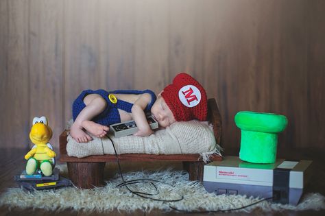 Dellaina's Photography www.dellaina.com Newborn, Mario, Nintendo Mario Nintendo, Newborn Poses, Mario And Luigi, Newborn Photoshoot, Newborn Photo, Baby Photoshoot, Newborn Photos, Super Mario, Newborn Photography