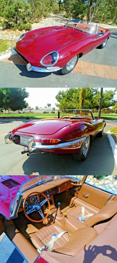 Jaguar Xke Convertible, Open Car, Jaguar Xke, Two Tone Paint, Opening Car, Vintage Vehicles, Jaguar E, Jaguar E Type, E Type