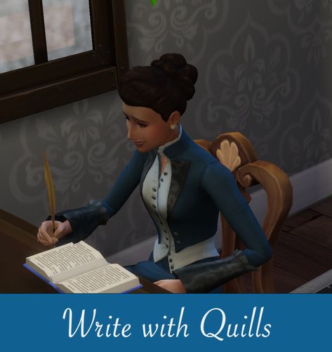 Mod The Sims - Historical: Write with Quills (Override) Sims 4 Decades Challenge, Sims Medieval, Ikemen Sengoku, Sims 4 Challenges, Sims 4 Traits, Sims 4 Mm Cc, Sims 4 Mm, Sims 4 Cc Furniture, Sims 4 Collections