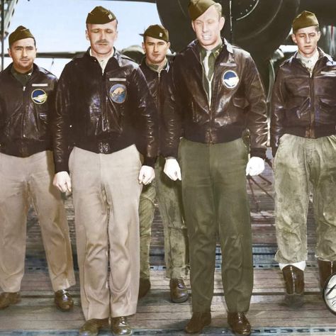 Doolittle Raiders, Doolittle Raid, Flight Engineer, Uss Hornet, Flying Jacket, American Air, Pearl Harbor Attack, Colorized Photos, Staff Sergeant