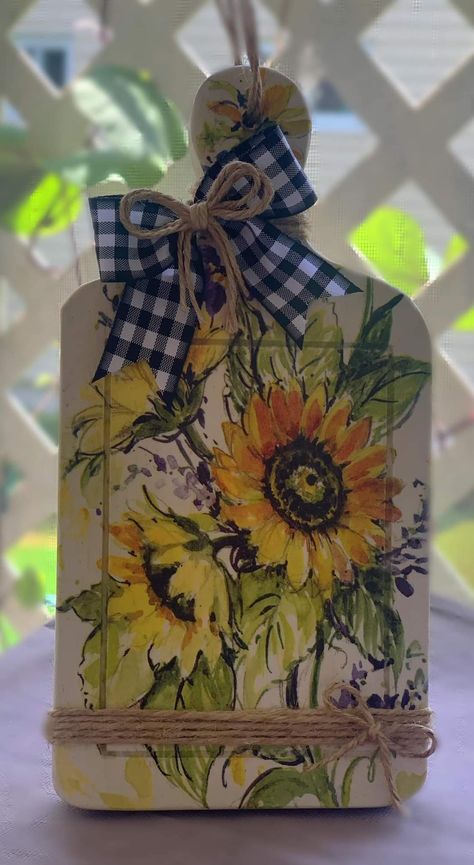 Decoupage Signs Diy, Ideas For Crafts, Dekoratívne Vence, Sunflower Crafts, Decoupage Decor, Decoupage Diy, Diy Dollar Tree Decor, Decoupage Vintage, Fall Halloween Crafts