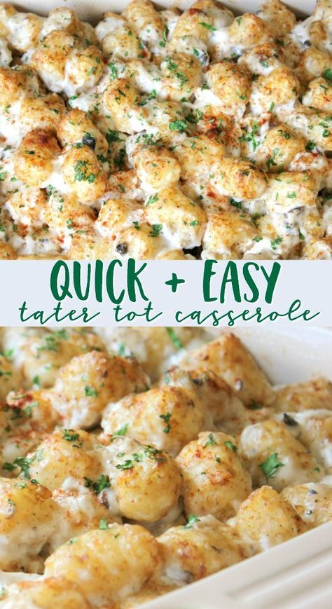 Easy Tater Tot Casserole, Easy Tater Tots, Tater Tot Casserole Recipe, Tater Tot Recipes, Tater Tot Casserole Recipes, Tot Casserole, Tater Tot Casserole, Easy Turkey, Tater Tots