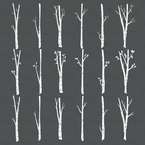 Premium Birch Tree Clipart & Vector Set Birch Tree Clip Art | Etsy Aspen Trees Tattoo, Cardinal Clipart, Birch Tree Tattoos, Tree Clip Art, White Birch Trees, Birch Tree Art, Birch Leaf, Art Biz, Tree Textures