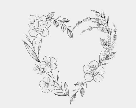 Tattoos Elegant, Vintage Clock Tattoos, Heart Flower Tattoo, Flower Minimal, Anniversary Tattoo, Meaningful Wrist Tattoos, Lily Flower Tattoos, Small Shoulder Tattoos, Bestie Tattoo